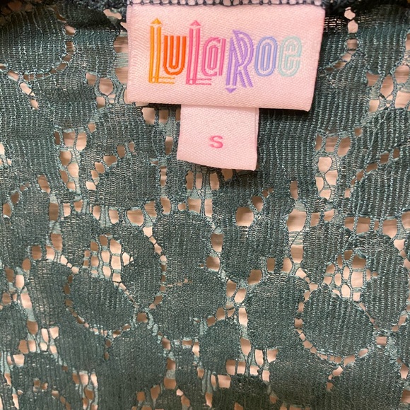 ⚡️FLASH SALE⚡️LuLaRoe Shirley Forest Green Lace S - Picture 2 of 4
